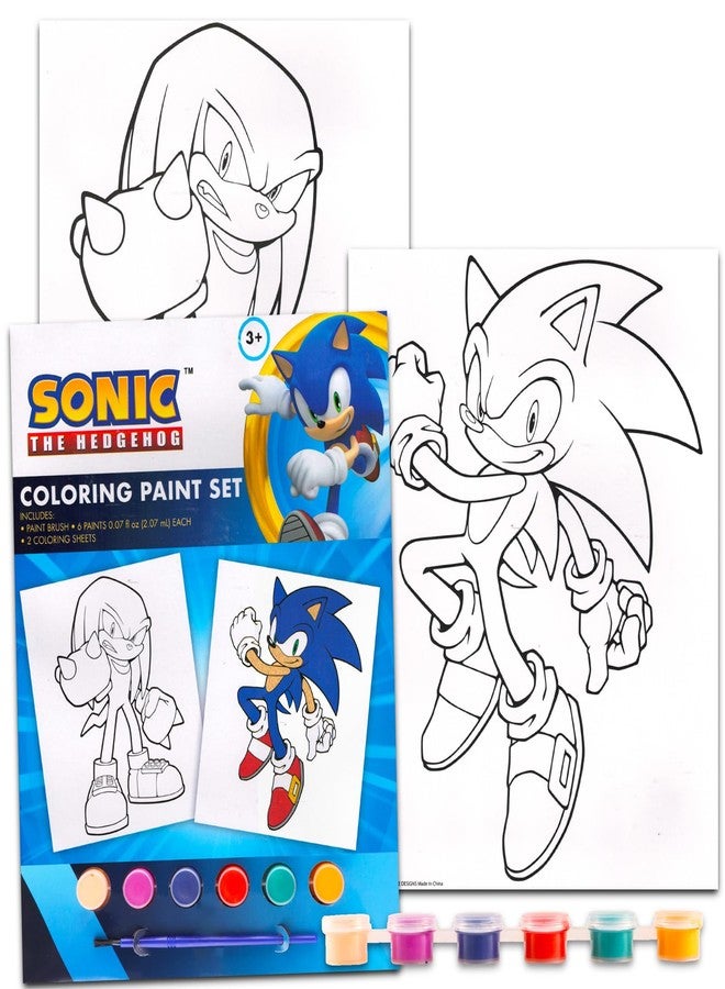 Sonic the Hedgehog Paint Posters Set - Bundle with Sonic Painting Activity Book with Coloring Pages, Stickers, More | Sonic the Hedgehog Coloring and Activities for Toddlers, Kids - Image 2